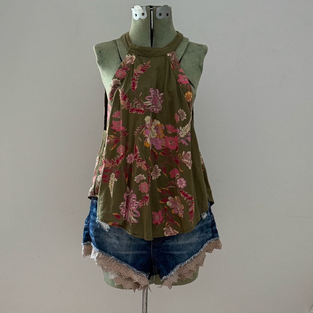 Free People | Green Sleeveless Top | S